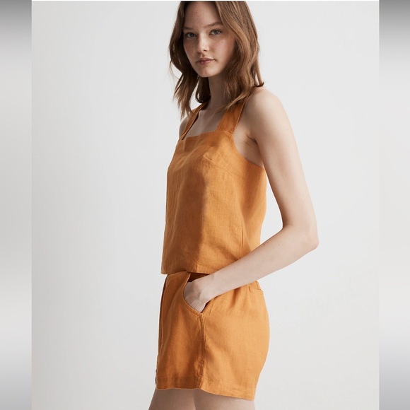 Madewell Tops - Madewell 100% Linen Cross Back Sleeveless Top